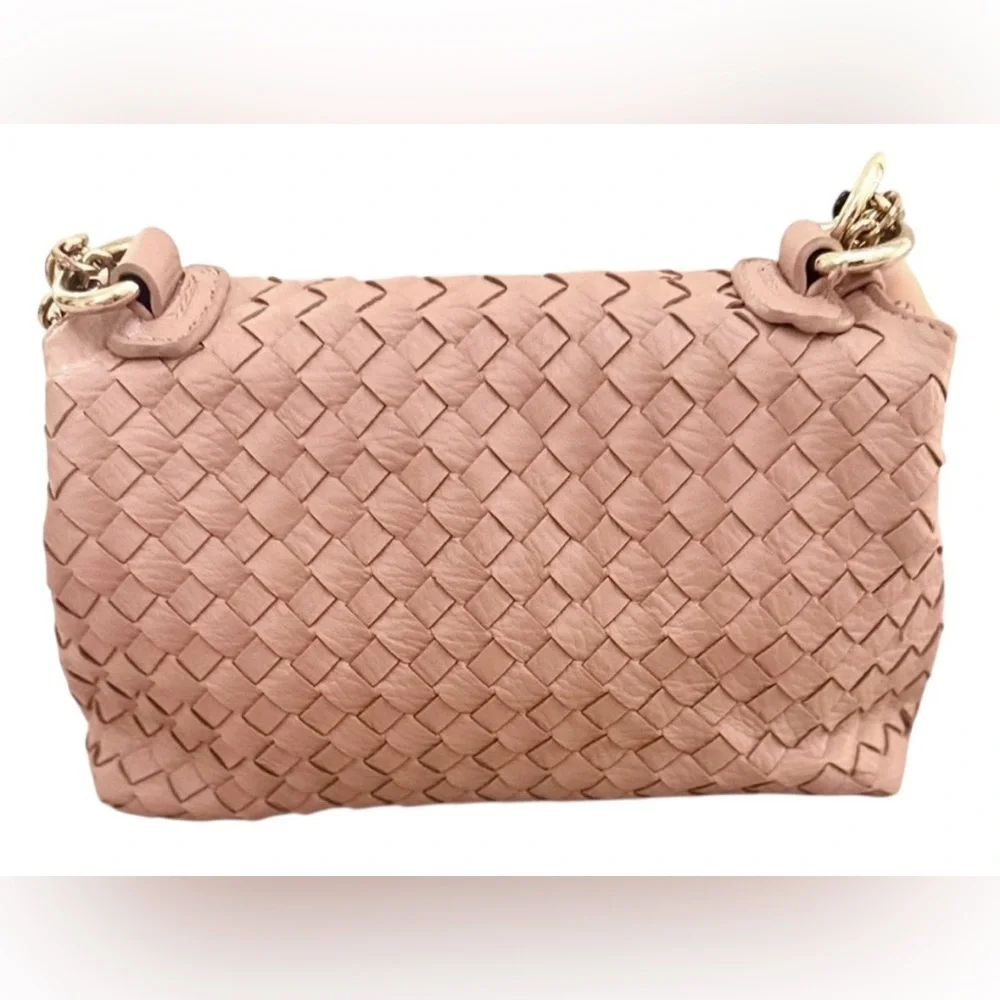 Sondra Roberts Pink Woven Crossbody Bag
